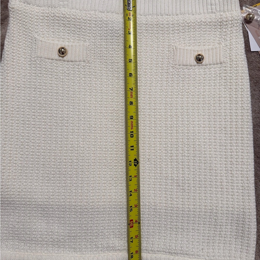 French Connection Cream Knit Mini Skirt Size M NWT - Picture 11 of 11